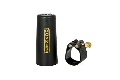 Rovner Ligature & Plastic Cap for Soprano Saxophone - Dark Ligature for Hard Rubber Mouthpiece (1RVS) - Image 2