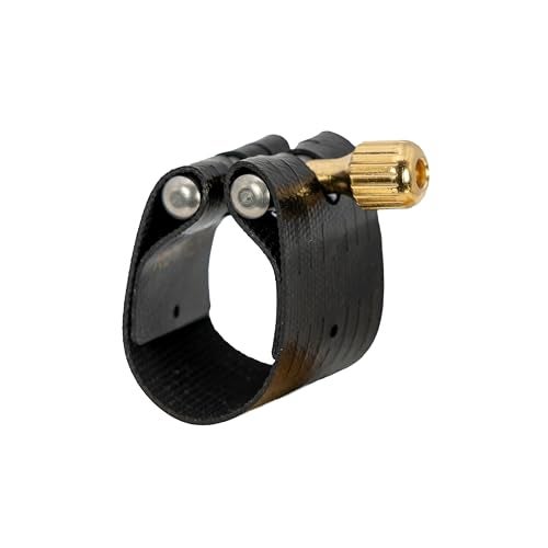 Rovner Ligature & Plastic Cap for Soprano Saxophone - Dark Ligature for Hard Rubber Mouthpiece (1RVS) - Image 1
