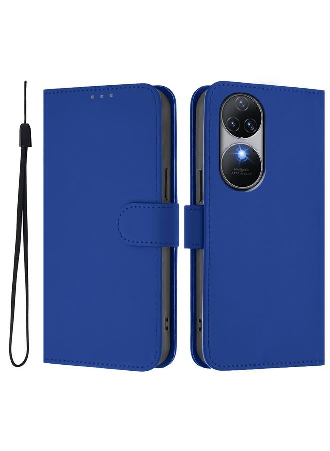 erorex Case For Oukitel C38 Skin Feel Solid Color Leather Phone Case with Lanyard - Image 2