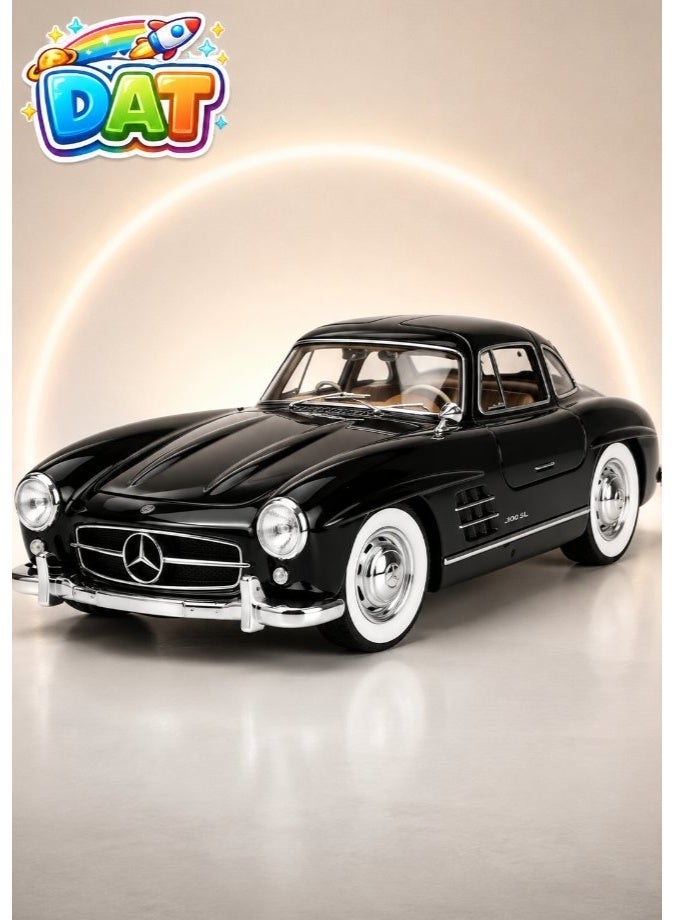 DAT 1:24 Scale Classic Gullwing Coupe Diecast Model Car with Detailed Interior & Chrome Accents – Collectible Display Toy - Image 1