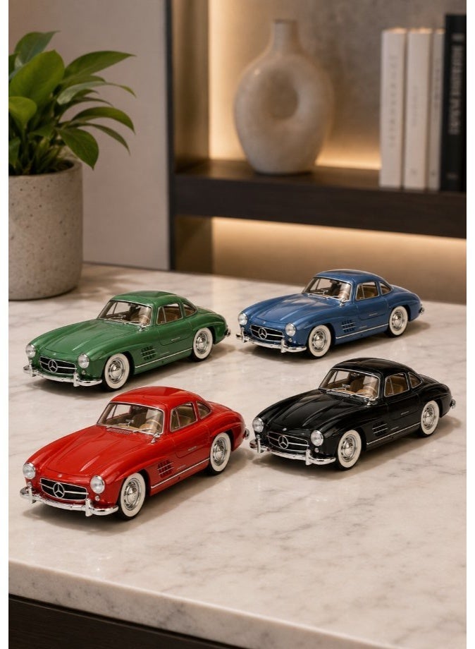 DAT 1:24 Scale Classic Gullwing Coupe Diecast Model Car with Detailed Interior & Chrome Accents – Collectible Display Toy - Image 4