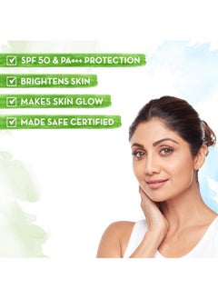 Mamaearth Vitamin C Daily Glow All Skin Type Sunscreen Spf 50 Pa++++ With Vitamin C & Turmeric, Lightweight, For Sun Protection & Glow - 50 G Pack Of 2  - Image 3