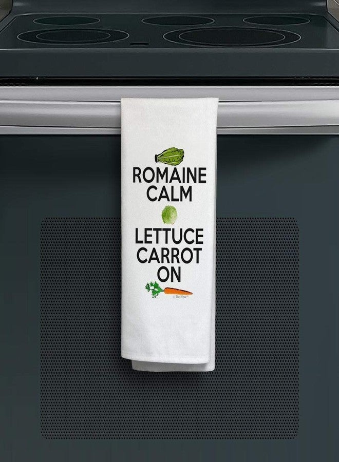 ThisWear Kitchen Gifts Romaine Calm Lettuce Carrot On Funny Quote Home Decor 2 Pack Decorative Tea Towels - Image 4