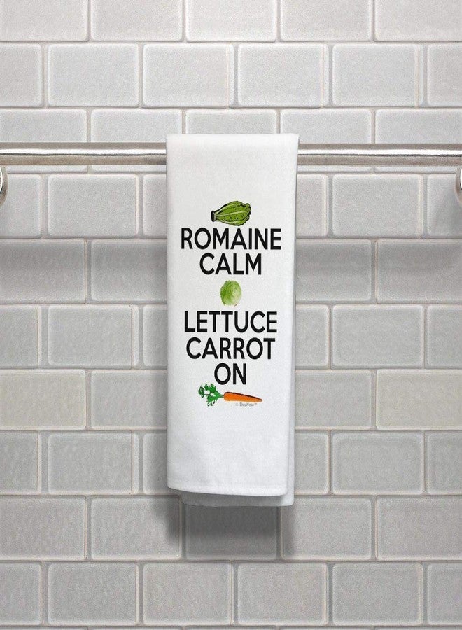 ThisWear Kitchen Gifts Romaine Calm Lettuce Carrot On Funny Quote Home Decor 2 Pack Decorative Tea Towels - Image 5