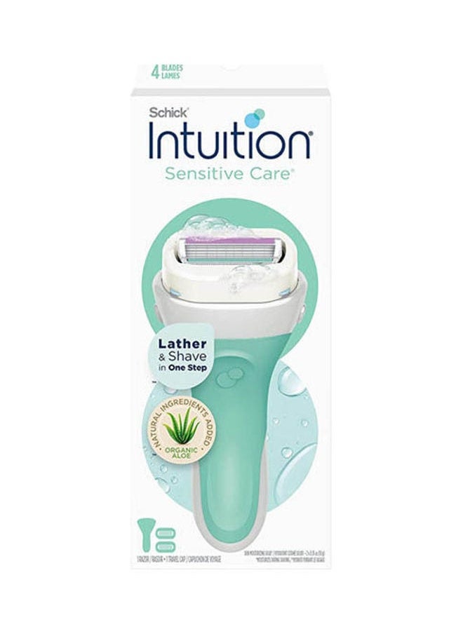 Intuition 1 aloe vera sensitive razor and 2 shaving heads  - Image 4