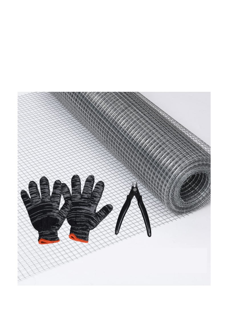 KNP KNP GI Welded Mesh Galvanized PVC Coated Garden Fencing Green Steel Nets Barriers Cage Wire Fence (3/4 x 3/4, 4ft) 25 M  - Image 1
