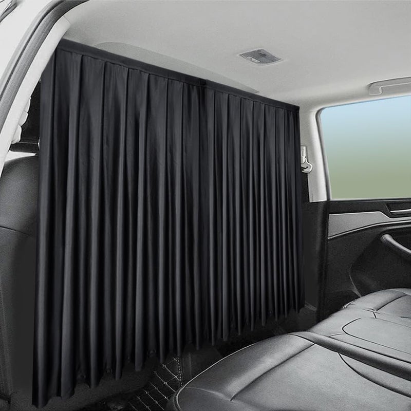 SnyGardn Car Rearseat Divider Curtains Blackout Privacy Protection Curtain Automotive Space Divider Universal for Max 55-inch Interior Width Vehicles (55"x33") - Image 1