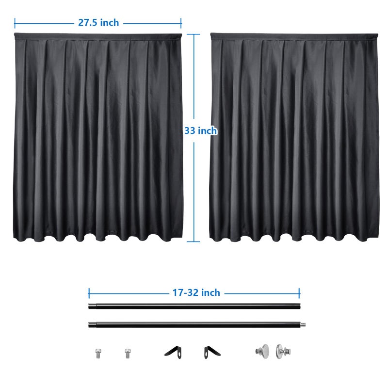 SnyGardn Car Rearseat Divider Curtains Blackout Privacy Protection Curtain Automotive Space Divider Universal for Max 55-inch Interior Width Vehicles (55"x33") - Image 2