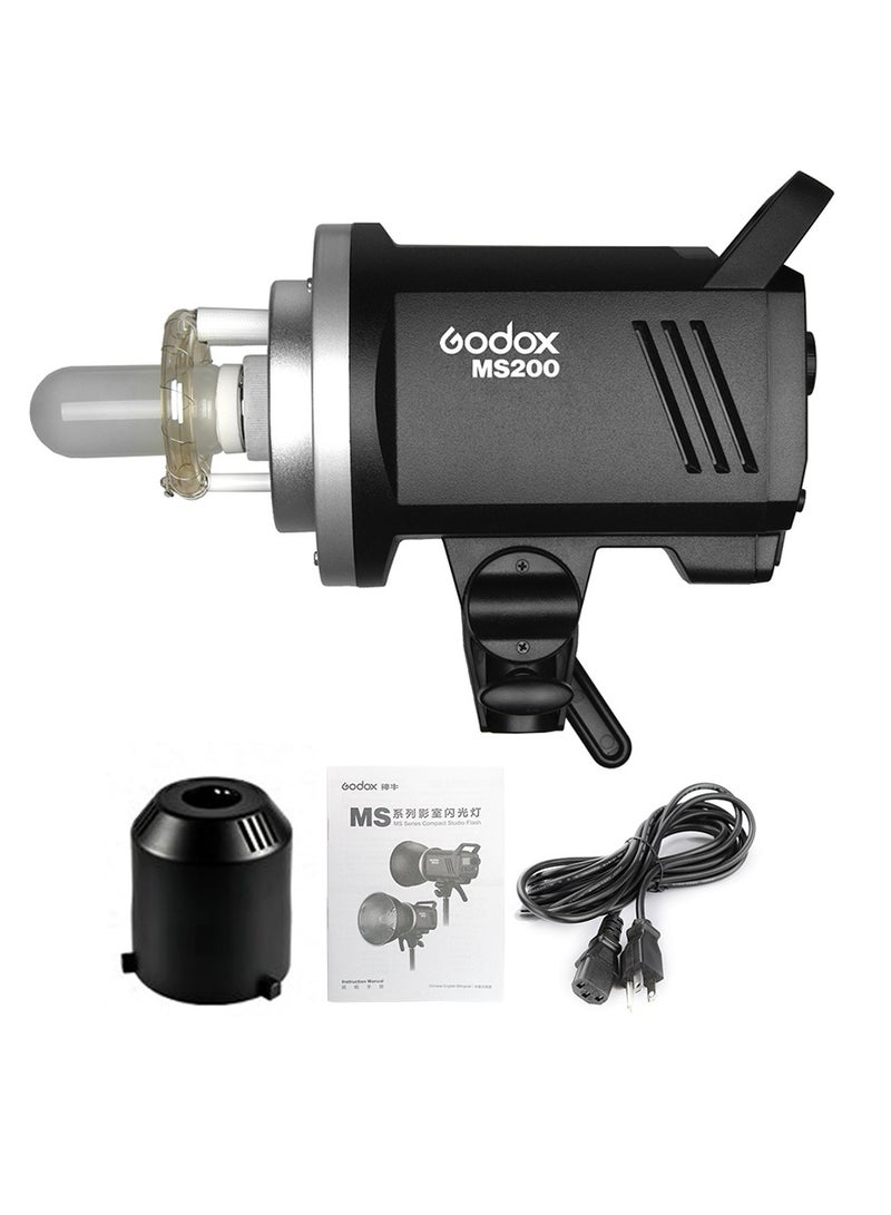 Godox MS200 Studio Flash Strobe Light Monolight 200Ws GN53 5600K Built-in 2.4G Wireless X System Anti-Preflash 0.1-1.8s Recycle Time with 150W Modeling Lamp Bowens Mount for Indoor Studio Product Photo Portrait Photography - Image 3