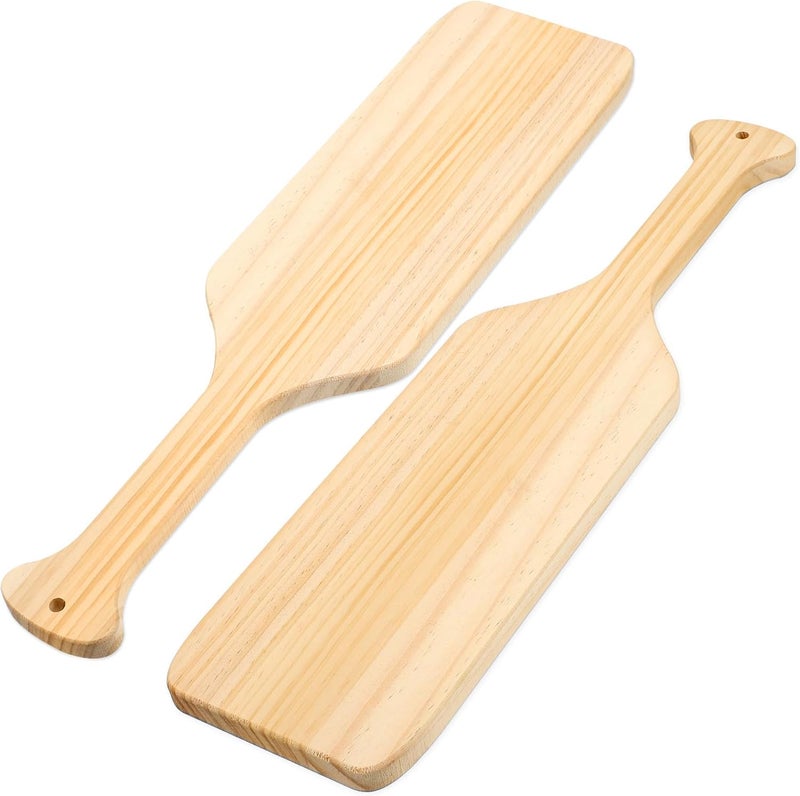 Unfinished Solid Pine Greek Paddles 15 Inch 2pcs for DIY Crafts and Sorority Fraternity Woodworking Projects - Image 1