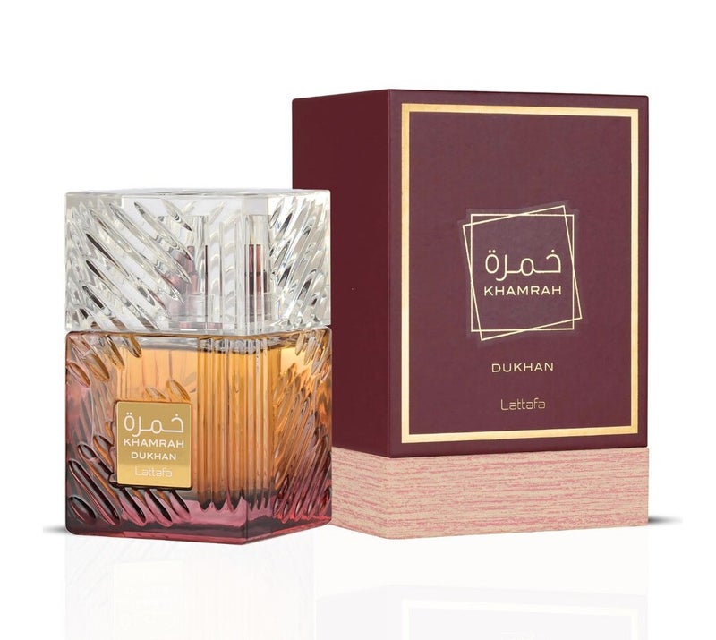 Lattafa Men's Khamrah Dukhan EDP Spray 3.4 oz Fragrances - Image 1