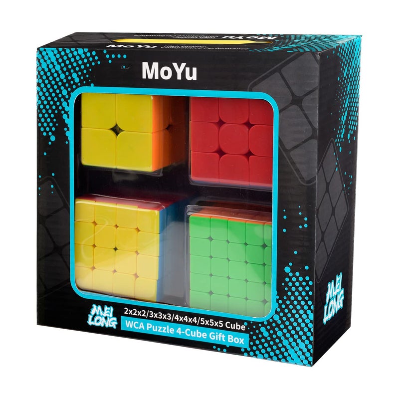 D-FantiX Speed Cube Set, Meilong MF2S 2x2 MF3S 3x3 MF4S 4x4 MF5S 5x5 Stickerless Speed Cubes Bundle with Gift Box - Image 4
