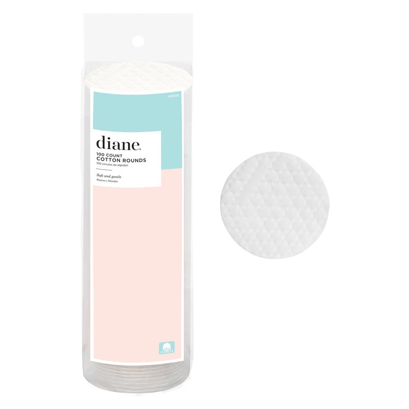 Diane Multi-Layer Cotton Rounds, 100 count, 100% Pure Cotton, Premium, Hypoallergenic, Biodegradable, Strong and Durable Makeup and Nail Polish Removal Wipes - Image 1