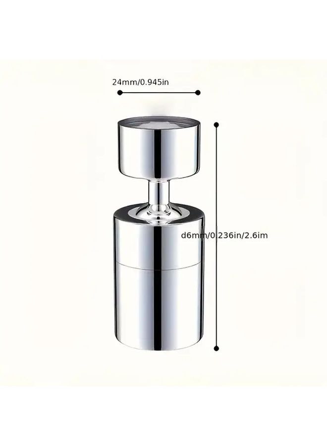 Silvery Foaming Rotatable Faucet Attachment For Kitchen And Bathroom Sink - Image 3