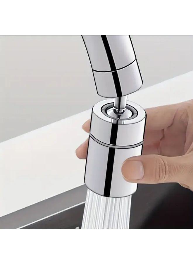 Silvery Foaming Rotatable Faucet Attachment For Kitchen And Bathroom Sink - Image 4