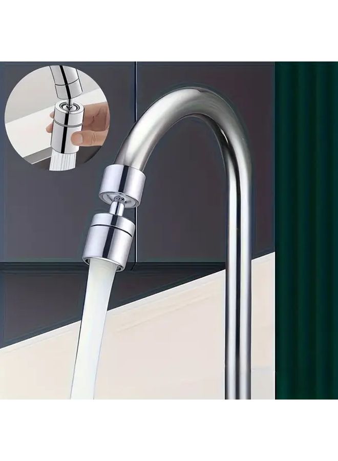 Silvery Foaming Rotatable Faucet Attachment For Kitchen And Bathroom Sink - Image 1