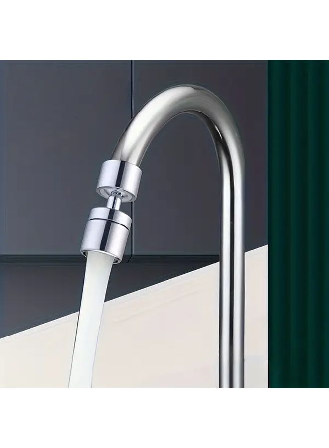 Silvery Foaming Rotatable Faucet Attachment For Kitchen And Bathroom Sink - Image 5