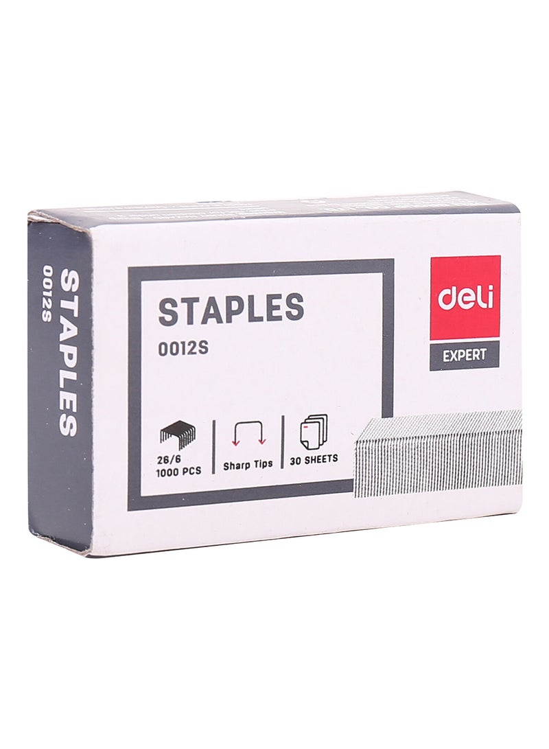 Deli Staples Staple 26/6, Pack of 20 Boxes,1000 PCS , Can Staple Up to 30 Sheets - Image 2