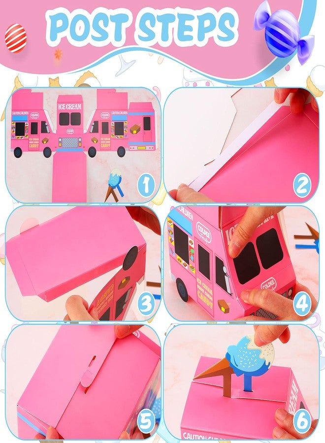 Tenare 20 Pieces Ice Cream Centerpieces for Tables Truck Shape Favor Boxes Ice Cream Treat Snack Boxes Container Summer Baby Shower Birthday Party Table Centerpieces - Image 5