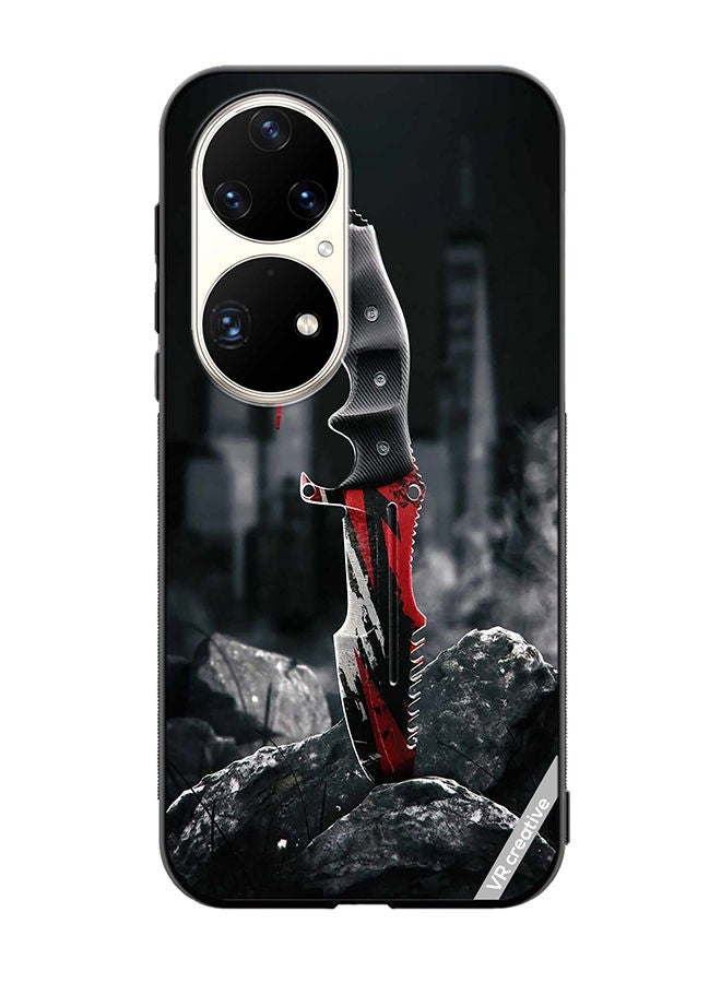 VR CREATIVE Protective Case Cover For Huawei P50 Pro Huntsman Knife Design Multicolour - Image 1