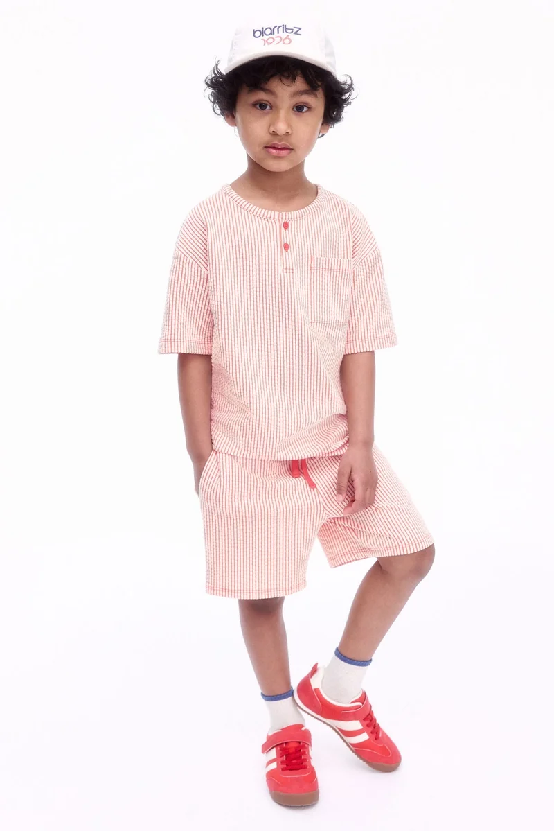 H&M Henley top and shorts