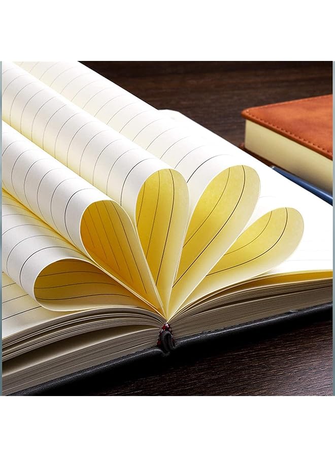 erorex Silt A5 Notebook 360 Page Lined Journal With Pen Loop Personal Writing Notebooks With Premium Thick Paper Faux Leather Notepad With Ribbon Bookmark For Office Home School Business Writing - Image 2