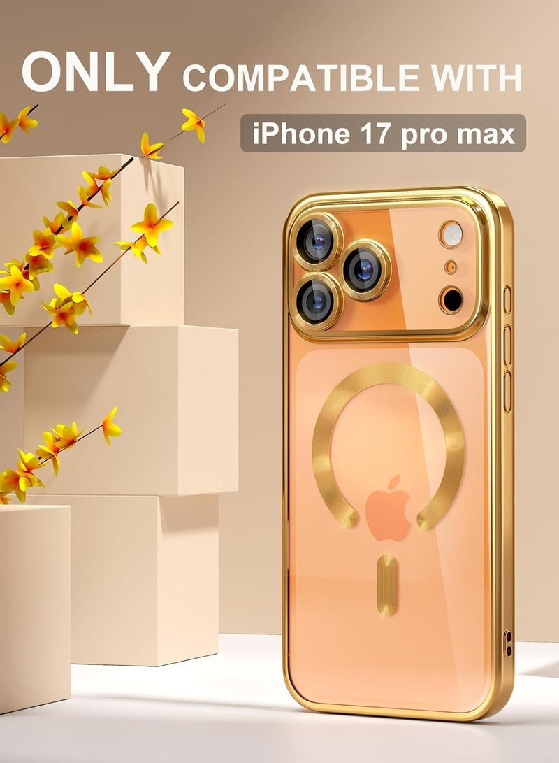 BORTONY iPhone 17 Pro Max Case Compatible with MagSafe Cover With Tempered Glass 9D Full Hd Glass For iPhone 17 Pro Max Full Camera Lens Protection Clear Case for iPhone 17 Pro Max 6.9-inch - Image 2