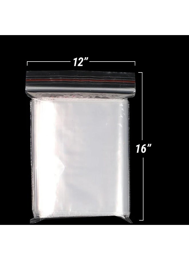 Ethic Solutions Eco-Friendly Ziplock 100 Pack Plastic Bags - 12" x 16"  - Image 2