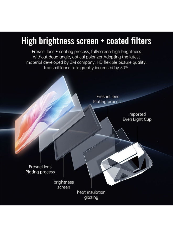 FIPKA جهاز عرض محمول H1P بدقة 4K شاشة قابلة للتعديل 100 بوصة مزامنة مع الهاتف عبر USB تركيز فائق القصر سطوع 120 - Image 4