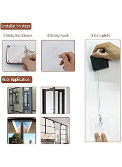 Grofly grofly PunchFree Automatic Sensor Door Closer Multifunctional Automatically Door Closer Residential Commercial Auto Door Closer with Drawstring Closer Door for ExteriorInnerHome Storm 1  - Image 5