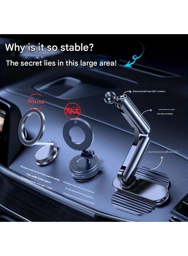 Universal Foldable Adjustable Car Mount Dashboard Base 360 Rotating Ball Joint - Image 2