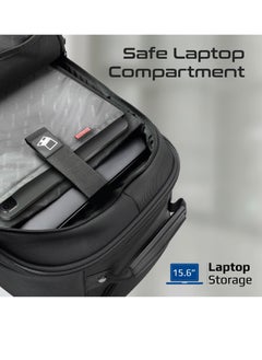 PROMATE Promate Trolley Bag, 2-in-1 Lightweight Trolley Bag and Backpack with Telescoping Handle, Adjustable Straps, Water Resistance and In-Line Wheels for 15.6-inch Laptops  - Image 5