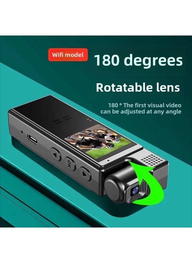 Generic HD Camera Riding Law Enforcement Electric Vehicle Recorder Sports Camera WiFi Interconnected Recording Pen DV Video Recorder-Body Color:4k Top Configuration (color Screen + Mobile Phone Wifi Interconnection)-32g  - Image 3