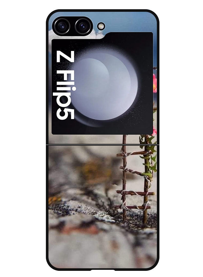 Theodor Protective Case Anti Scratch Shock Proof Bumper Cover For Samsung Galaxy Z Flip 5 Cloud with Stair - Image 1