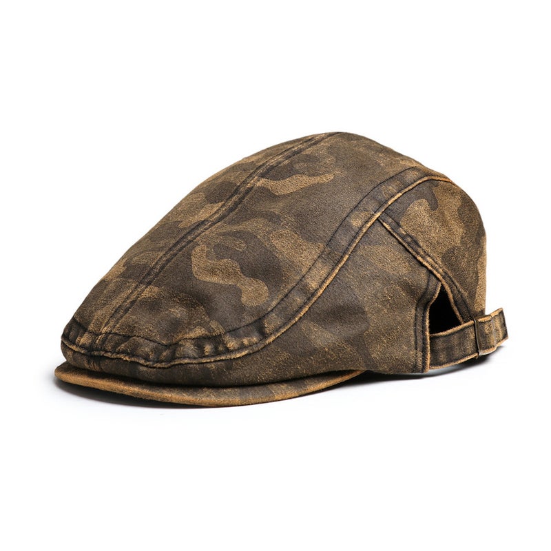 Camouflage Octagonal Cap  Newsboy Cap Cotton - Image 1