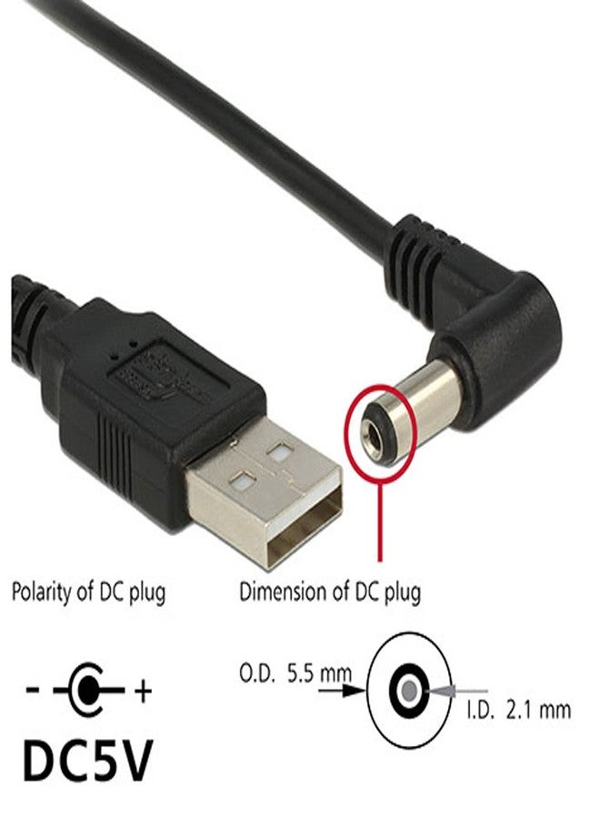 CY Cable USB2.0 A Type Male to Right Angled 5.5 x 1.5mm DC 5V Power Plug Barrel Connector 90 Degree Charge Cable - Image 5