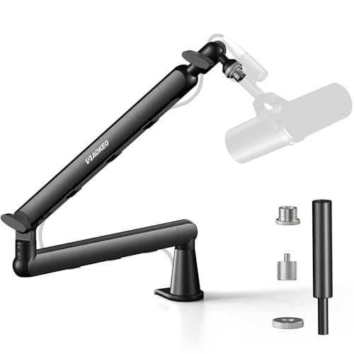 Aokeo Microphone Arm,Aokeo AK-55 Desk Low Profile Adjustable Mic Boom Arm Stand,Suitable For Blue Yeti,Snowball iCE, HyperX QuadCast,SoloCast,Elgato Wave,Etc - Image 4