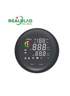 REALBLAD 360° Fit Blood Pressure Monitor with Mobile App, 3-Color Display & Separate Data Storage (Black & White)  - Image 2