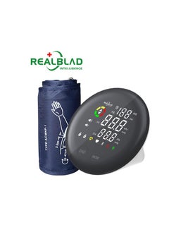 REALBLAD 360° Fit Blood Pressure Monitor with Mobile App, 3-Color Display & Separate Data Storage (Black & White)  - Image 1