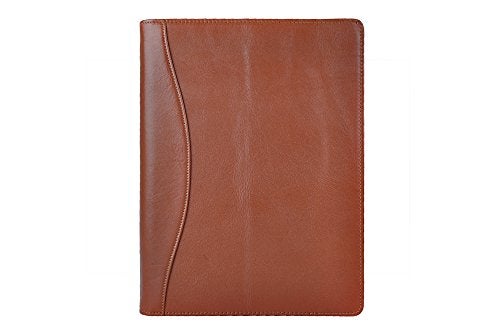 XIAOZHI iCarryAlls Leather Organizer Padfolio with 3-Ring Binder, Fits Letter-Size / A4 Notepad,Brown, 9.8x9.8x12.8 in., 150388PJJ-Brown - Image 1
