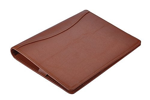 XIAOZHI iCarryAlls Leather Organizer Padfolio with 3-Ring Binder, Fits Letter-Size / A4 Notepad,Brown, 9.8x9.8x12.8 in., 150388PJJ-Brown - Image 5