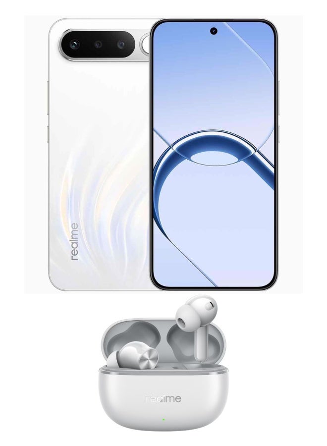 ريل مي 16 5G Dual SIM 8GB RAM 256GB White with free gift Buds T200 lite ( Color of the gift may vary ) - Middle East Version - Image 1