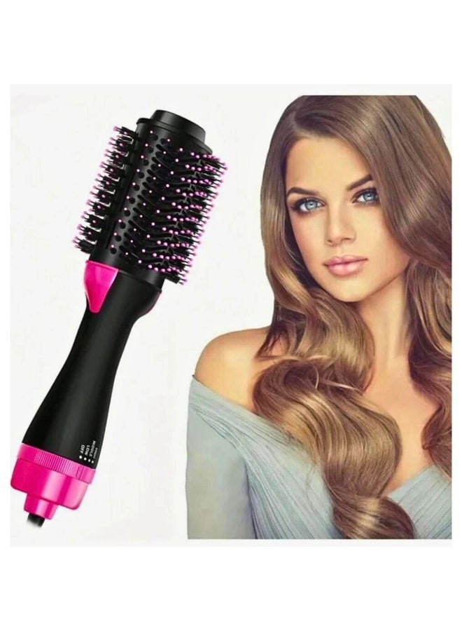 Cronier Professional Hair Dryer Brush, 3 Heat Settings, 360 Degree Swivel Cord, Massage Points, Pink and Black - 1200 W - Image 1