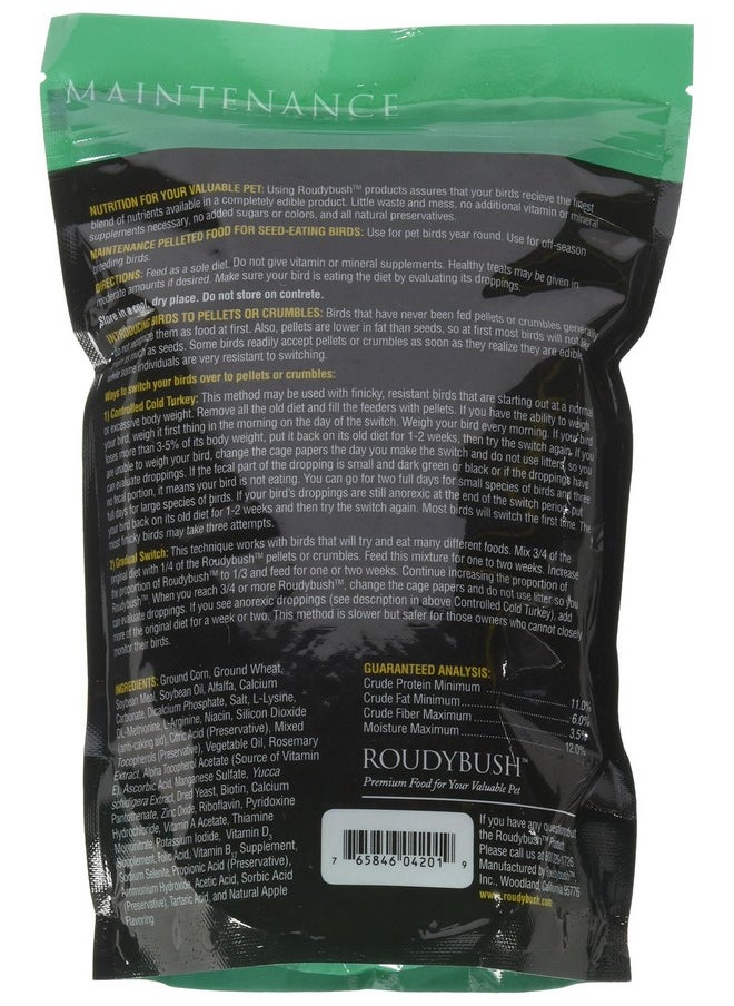 ROUDYBUSH Daily Maintenance Bird Food, Medium, 22Ounce, Green, 222Mddm  - Image 2