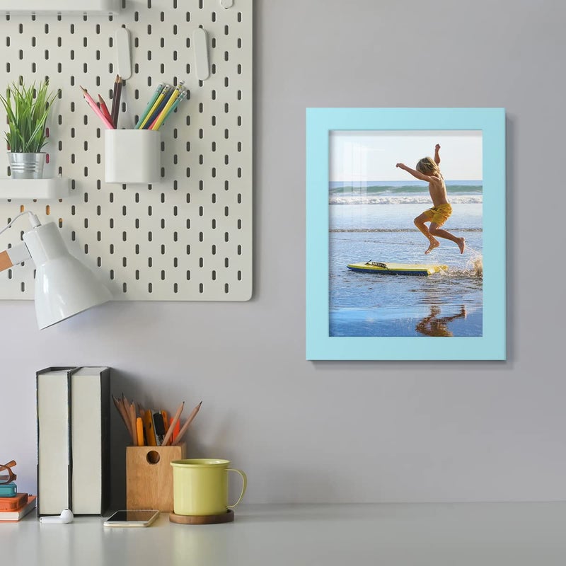 Renditions Gallery 6x8 inch Picture Frame High-end Modern Style  Made of Solid Wood and High Definition Glass Ready for Wall and Tabletop Photo Display  Blue Frame - Image 5