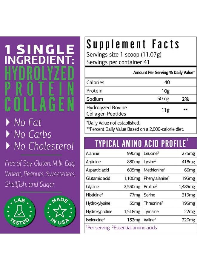 Dr. Matthew - Best Collagen Powder For Women & Men. Collagen Peptides Protein Powder. Pure Keto Hydrolyzed Collagen Supplements For Hair Growth Skin Nails Joints & Weight Loss. Grass Fed Unflavored. Type 1 & 3. - Image 1