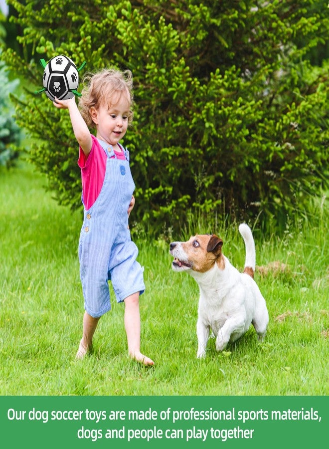 QDAN Dog Toys Soccer Ball with Straps, Interactive Toys for Tug of War, Puppy Birthday Gifts, Dog Water Toy, Durable Balls World Cup for Small Dogs（5 Inch） - Image 4