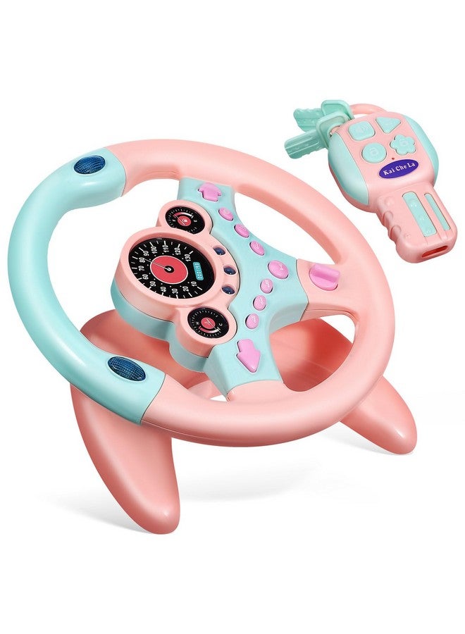 TOYANDONA Kids for Backseat with Car Key, Simulated Driving Toy with Light and Music Toddlers Pretend Play Toy for Baby Children - Image 1