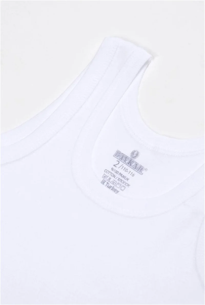 Baykar Boy Cotton Undershirt 3 Piece Set 2214 White