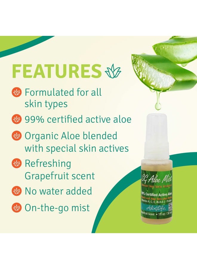 Aloe Life SG Aloe Mist Gel - Topical Skin Conditioner, Whole Leaf Aloe Vera Juice Concentrate, Contains Special Skin Actives, Vitamin A, C, & E, Helps Hydrate & Condition Your Skin-Hair (Single, 4 oz)  - Image 4